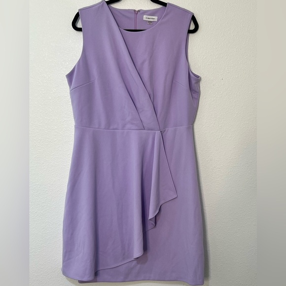 Elegant Calving Klein Lavender Sleeveless Dress - Picture 1 of 10